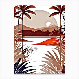 Palm Trees At Sunset 1 Canvas Print