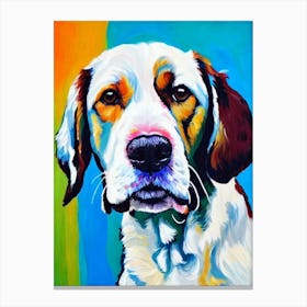 Clumber Spaniel Fauvist Style dog Canvas Print