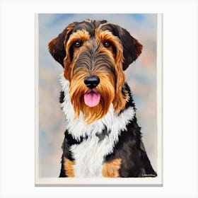 Otterhound 3 Watercolour dog Canvas Print