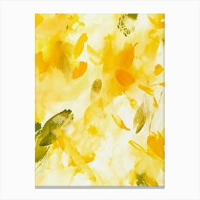 Yellow Leaves Art Canvas Print