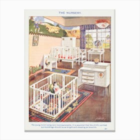 The Nursery from Mrs. Beeton's Book Canvas Print