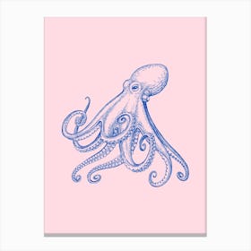 Octopus Nautical Print Canvas Print
