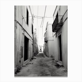 Otranto, Italy, Black And White Photography 4 Canvas Print