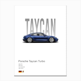 Taycan Turbo Porsche Canvas Print
