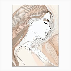 Woman With Long Hair 6 Canvas Print