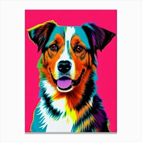 Australian Shepherd Andy Warhol Style dog Canvas Print