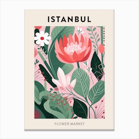 Flower Market Poster Istanbul Turkey Canvas Print