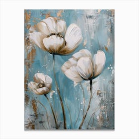 White Flowers 3 Canvas Print