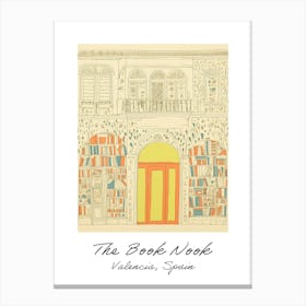 Valencia, Spain The Book Nook Pastel Colours 1 Poster Canvas Print