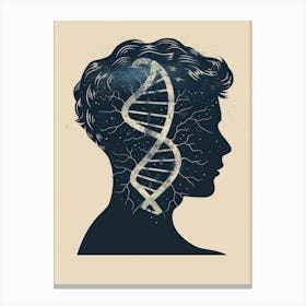 Dna Illustration Canvas Print