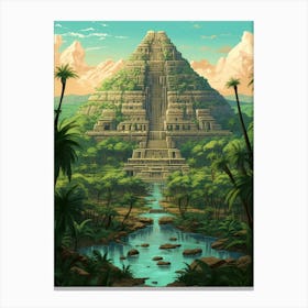 Pyramids Of Giza Highly Detailed Pixel Art Retro Ae 67494898 71cf 4a24 9515 5e476e8e7abc 0 Canvas Print