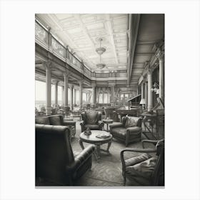 Titanic Ship Interiors Vintage 3 Canvas Print