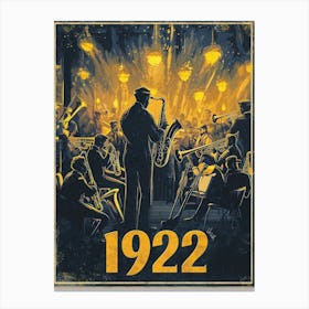 Aihrgdesign A Vintage Art Poster Celebrating The Jazz Age In 8 Canvas Print