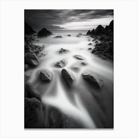 Black And White Seascape Canvas Print