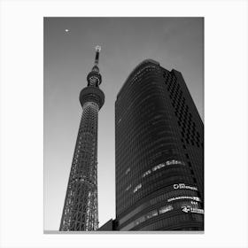 Tokyo Skytree Tower | Black and White Photography Canvas Print