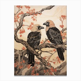 Art Nouveau Birds Poster Vulture 1 Canvas Print