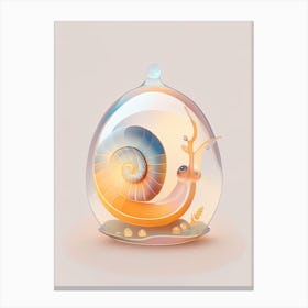 Glass Snail  Illustration Canvas Print