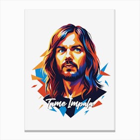 Tame Impala 03 Portrait Music Icon WPAP Pop Art Style Canvas Print