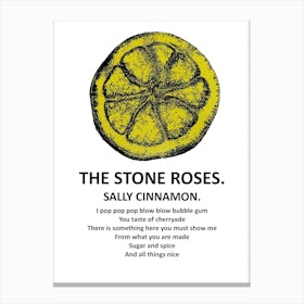 Stone Roses Sally Cinnamon 1 Canvas Print