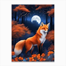 Fox In The Forest 2 Canvas Print