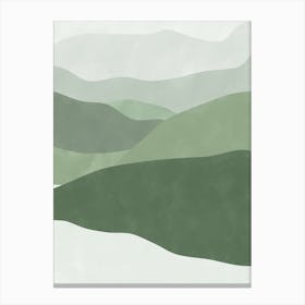 Pastel Green Landscape No.2 Canvas Print