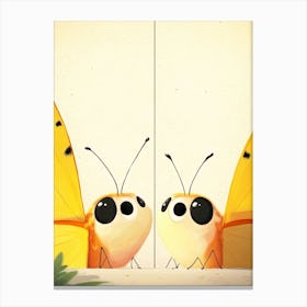 Butterflies On The Wall Canvas Print