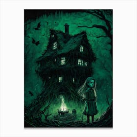 Haunted Witch Cottage Canvas Print