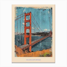 Kitsch Golden Gate Bridge Poster 2 Canvas Print