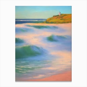 Bamburgh Beach Northumberland Monet Style Canvas Print