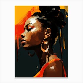 Portrait Of African American Woman 5 Canvas Print