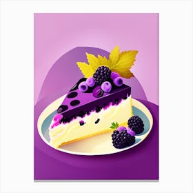Blackberry Cheesecake Dessert Pop Matisse Flower Canvas Print