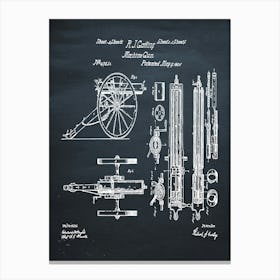 1865 Gatling Machine Gun Canvas Print