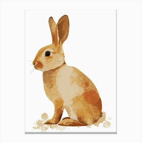 Satin Rabbit Nursery Illustration 1 Canvas Print