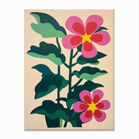 Cut Out Style Flower Art Lobelia Canvas Print