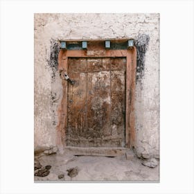 Door To A Tibetan House In The Old Kingdom Mustang Canvas Print