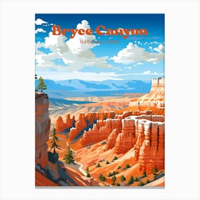 Bryce Canyon Utah USA Hiking Modern Travel Art Canvas Print