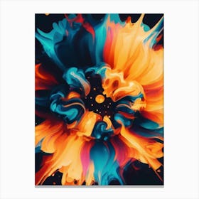 Abstract Flower Painting 3 Canvas Print