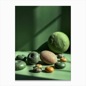 Green Stones Canvas Print