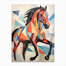 A Horse Painting In The Style Of Cubist Techniques 1 Canvas Print