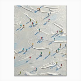 Skiers In The Snow Canvas Print