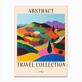 Abstract Travel Collection Poster Turkey 2 Canvas Print