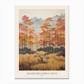 Autumn Forest Landscape Arashiyama Bamboo Grove Japan 1 Poster Canvas Print