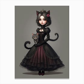 Cat Girl 2 Canvas Print