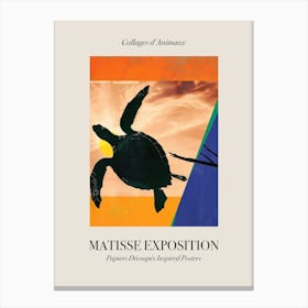 Sea Turtle 3 Matisse Inspired Exposition Animals Poster Canvas Print