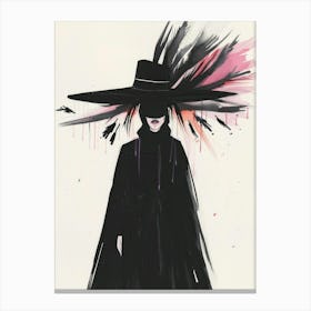 Lady In Black 3 Canvas Print