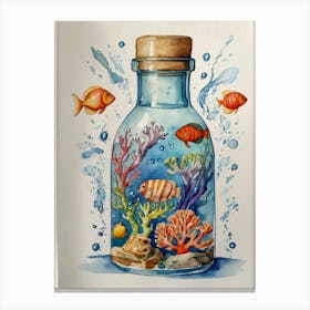 Jar Of Fish Canvas Print