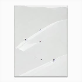 Grandvalira, Andorra Minimal Skiing Poster Canvas Print