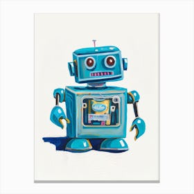 Retro Robot Toy Canvas Print