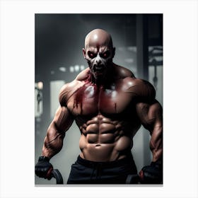 Zombie Bodybuilder Canvas Print