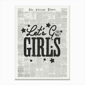 Let’s Go Girls Newspaper Toile